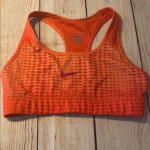 RETRO ORANGE NIKE PRO SPORTS BRA XS